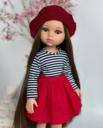Берет на подкладе на куклу Paola Reina 33 см, цвета в ассортименте